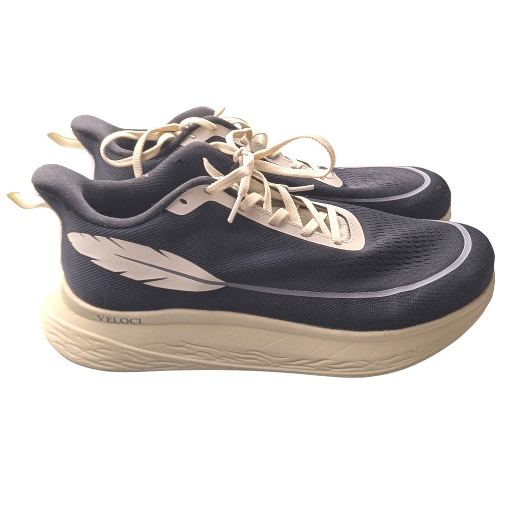 Veloci Ascent Running Shoes Black Cream Women 12.5 Men 11 VEL-RS-ASC-BLA44-001
